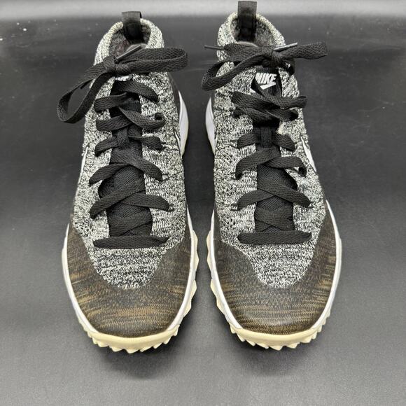 Nike Flyknit Chukka Spike Less Golf Shoes Mens Size 7 819009-001 Black Grey main image 5